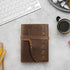 Leather Journal Notebook for Men & Women, Vintage Leather Bound, 290 Lined Paper, Travel Diary, Scrapbook, Poetry