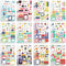 Teling 24 Sheets Winter Aesthetic Holiday Stickers for Scrapbook, Calendar, Planning, Monthly Seasonal Accessories