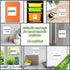 Dry Erase Sticky Notes, Reusable Whiteboard Stickers, 3"x3", 12 Pack, Great for Labels, Lists, Reminders, Washable,