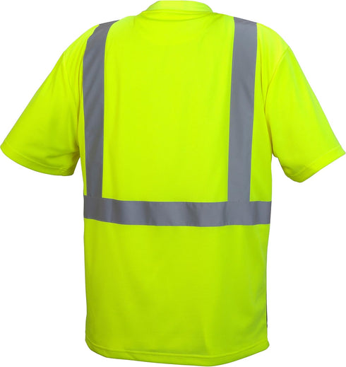 Pyramex Safety RTS2110BX4-X5 RTS21B Series T-Shirt Hi-Vis Lime - Black Bottom - Size 4X-5X Large