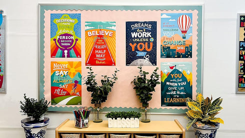 Sproutbrite Motivational Posters - Educational and Inspirational Growth Mindset Classroom Decorations for Teachers and