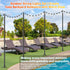 JYTOBN 10Ft 2 Pack,Poles String Light Poles for Outdoor String Lights with Fork and Fence Clamp,Hanging Lights Metal