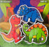 Magnetic Dry Erase Eraser Set - 3 Pack Cute Dinosaurs for Kids and Classroom Board Accessories