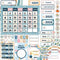 Decorably 148 Pcs Teacher Calendar for Classroom Bulletin Board Set, Preschool Calendar
