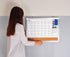 Whiteboard Monthly Wall Calendar Set | 24 x 18 inch Magnetic Dry Erase/Cork Board Planner with Accessories