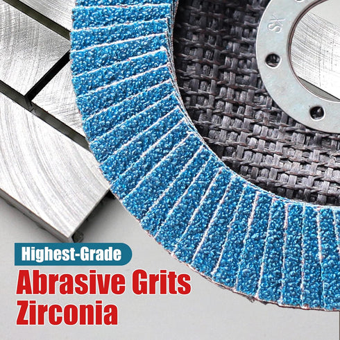 EZARC Flap Disc 4 1/2 Inch for Angle Grinder, 10 PCS 60 Grit Zirconia Grinding Wheel for Stainless Steel