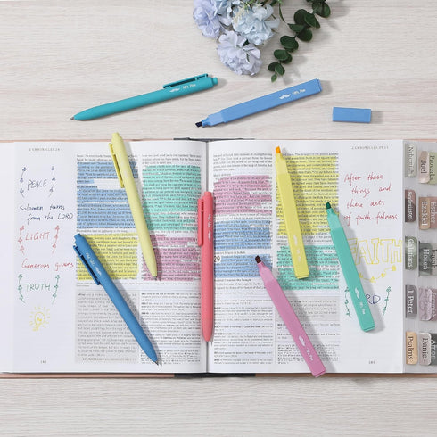 Mr. Pen Aesthetic Highlighters and Gel Pens, 8 Pack, Assorted Color Highlighters and Gel Pens