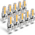 G4 LED Bulb 12V-24V JC Type, 2W Warm White 2700K, 20W-30W Halogen Equivalent, Non-Dimmable, 10pcs for Landscape Lighting