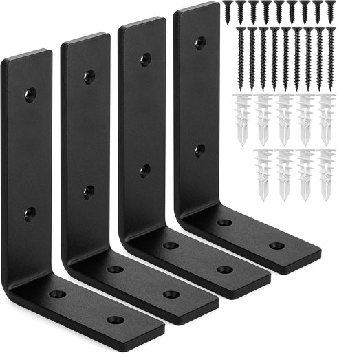 Claimed Corner Premium Heavy-Duty Shelf Brackets - Quarter Inch (1/4') Thick -