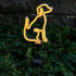 Solar LED Neon Dog Stake Light - Warm White - Outdoor Garden D cor, Yard Ornaments, Landscape Light, Gift for Dog Lovers