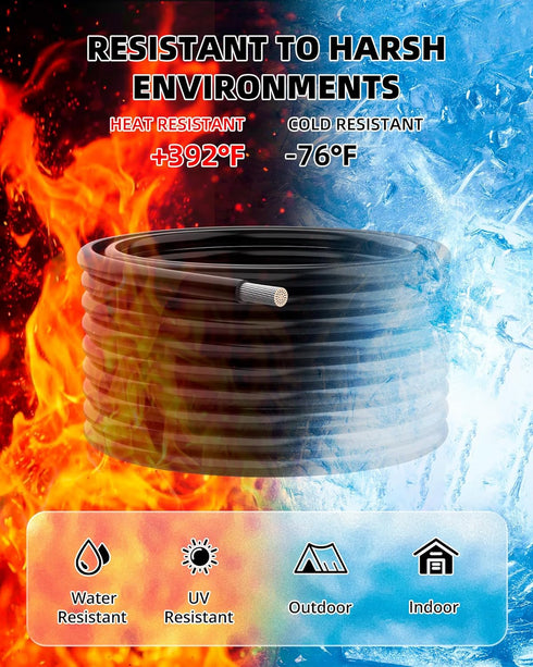 12 60ft, 12 6 10ft 200 NAOEVO Gauge Wire AWG Wire Colors Each Spool, Flexible Silicone Tinned Copper Electrical Cable