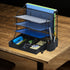 Simple Houseware Desktop Document Tray Organizer with Sliding Drawer, Caddy, Hanging File Section, Black