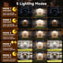 Waterproof,396 5 Solar Lights Outdoor LED Solar Shed Light Indoor Outdoor with Remote Control,Timer, Solar Pendant
