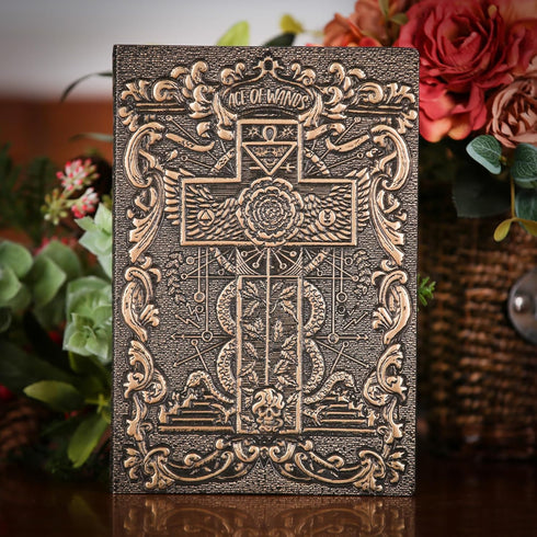 Unlined Journal - A5 Blank Sketchbook with Crosses 3D-Embossed Art Pattern, 8.4" x 5.7", 100 Sheets, 200 Pages, Gift