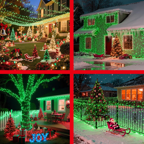 350LED 90FT 12 Dimmable, Christmas Lights Indoor Outdoor, Modes Green Outdoor String Lights with Timer & Waterproof