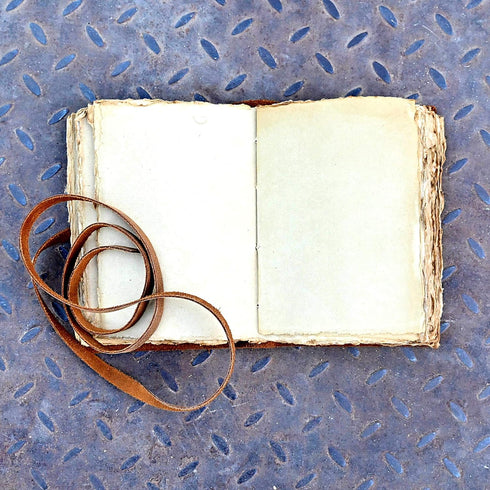 Vintage Leather Journal, Deckle Edge Rustic Paper, Best Leatherbound Pages Book of Shadows, Antique Calligraphy Notebook