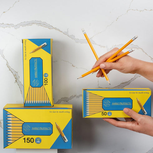 Pencils Bulk of 150: Pre Sharpened #HB Drawing Pencils for Kids, Teens & Adults, White Eraser for Graphite Sketching
