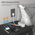 TESSAN Short Extension Cord 6 Inch, Slim Flat Thin Plug Power Strip with 4 AC Outlets and 3 USB Charging Ports