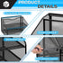 Mesh Letter Tray Desk Organizer with Vertical Section and 3 Paper Trays, Blank File Organizer