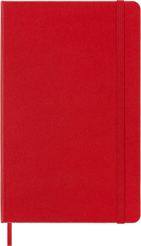 Moleskine Classic Notebook, Hard Cover, Large (5" x 8.25") Squared/Grid, Scarlet Red, 240 Pages by Moleskine