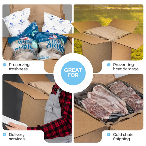 12" 12" 12", Pack 1 3.6-Gallon Frozen Packaging Insulated Thermal Shipping Box x x of - USA-Made Cold Food Shipping Box