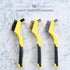 Set 3Pcs 7 Inches Lavaxon Wire Brush - Nylon/Brass/Stainless Steel Bristles with Curved Handle Grip for Rust, Dirt