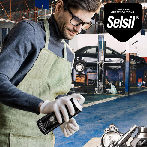 17 oz Pack 1 Selsil Liquid Grease Spray - fl - Spray Lubricant for Metal Parts & Metal-to-Plastic Contact - Suitable