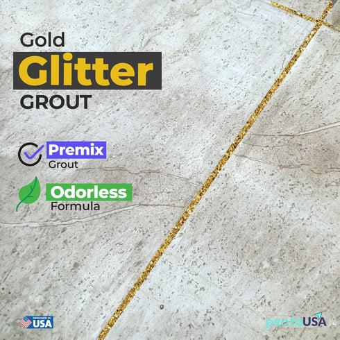 PentaUSA Glitter Grout Tube, 6 Fl Oz Fast Drying Grout Paint, Shiny Repair Kit for Bathroom & Kitchen