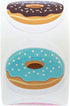 Stylish Donut Stickers, 500 Labels Roll, 1.5" Adorable Food Party Envelope Seals, Made in The USA
