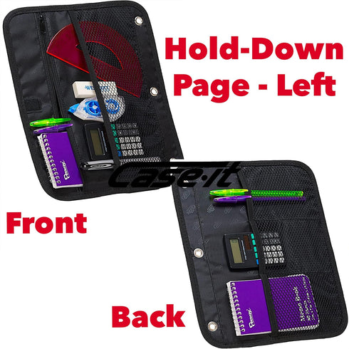 Case-it The Dual 2-in-1 Zipper Binder - Two 1.5 Inch D-Rings, Pencil Pouch, Multiple Pockets, Midnight Blue