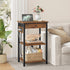Gewudraw 3-Tier Printer Stand with Charging Station, Under Desk Printer Table, End Table with Storage Shelves for Home