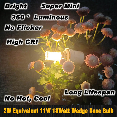 Low Voltage T5 T10 LED Bulbs, 2 Watt Equivalent, 11W 18W Warm White 2700K, 300 Lumen, 10 Pack for Outdoor Lighting
