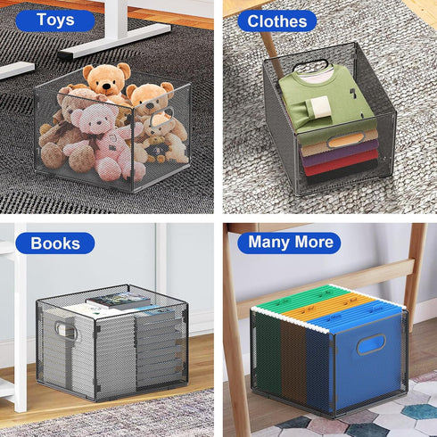 samstar Hanging File Organizer, Mesh File Folder Storage Box, Letter Size Inserts