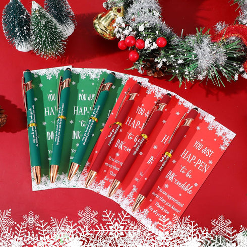 Sayglossy 24 Set Employee Appreciation Gifts Bulk Thank You Motivational Ballpoint Ink Pens with Inspirational Cards