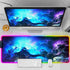 Gerlos RGB Large Gaming Mouse Pad, Extended Soft LED Mouse Pad, Non-Slip Rubber Base, Water Resistant Keyboard Pad,