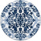 BILLAION Vintage Navy Blue and White Floral Mouse Pad for Desk, Classical Baroque