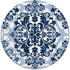 BILLAION Vintage Navy Blue and White Floral Mouse Pad for Desk, Classical Baroque
