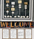 Schoolgirl Style Rustic Welcome Bulletin Board Set—Farmhouse Welcome Sign Letters, 11 pc Industrial Chic Decor