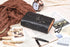 Vintage Leather Journal by LEATHER VILLAGE, 200 Handmade Deckle Edge Paper, Black, 6X4 inches (A6) with Key Closure