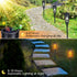 6 Pack IP65 Toodour Solar Lights Outdoor, Solar Torch Lights with Flickering Flame, Waterproof Yard Lights Landscape