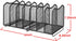 Simple Trending Mesh Desktop File Sorter, 7-Section Bookshelf Organizer for Home Office, Black