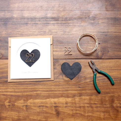 Handmade 22nd Wedding Anniversary Card for Her Him, Perfect for Wife, Husband, Couple (22nd)
