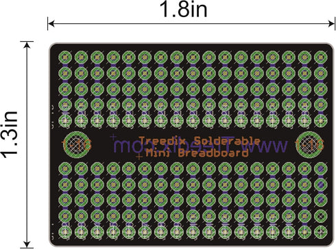 9pcs Mini Solderable BreadBoard PCB Prototype Shield Board, Double Sided Tinned Gold Plated for Arduino