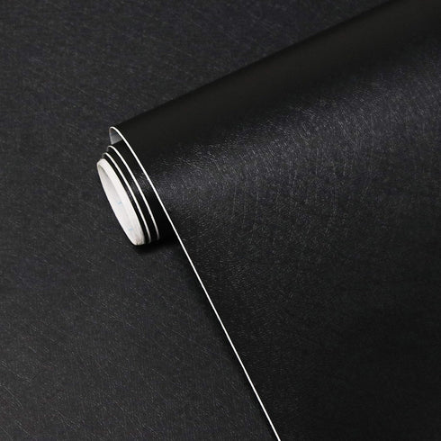 Yasinet Peel and Stick Wallpaper, Black Waterproof Self Adhesive Removable Wall Paper for Bedroom, Countertop, Vinyl