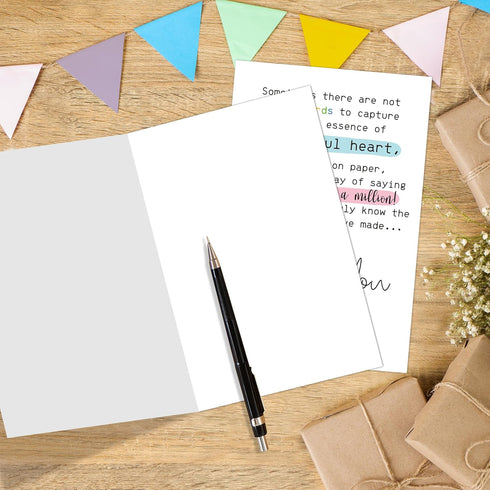 Sweet Poem Thank You Card, Funny Appreciation Card Gifts for Friend Coworker Boss Teacher, Goodbye Card for Coworkers