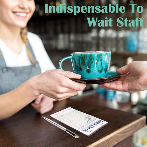 50 20 Guest Check Pads For Waiters Waitresses Servers Restaurants Orders or Childs Practice Single Page Durable Thick