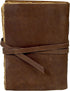 Sun & Moon Leather Journal, 7 x 5 Inch Handmade Paper Journal, Vintage Sketchbook for Women