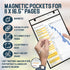 Two Point (25-Pack) 11 16.5 inch Huge Magnetic Dry Erase Pockets by - Portrait - Fits x Pages, Black Dry Erase Sleeves