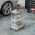 Simple Houseware 2-Tier Rolling Utility Cart with Top Board, Maple