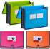FANWU 4 Pack Plastic Expanding File Wallet Document Organizer, Letter Size, Poly A4 Expandable Folder